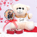 Captured Love in a Wrap: Teddy with Chocolate Wrapped in Your Love Story