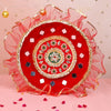 Divine Red Swastik Karwa Chauth Celebration Thali