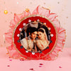 Red Personalised Picture Karwa Chauth Thali Set