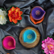 Vibrant Designer Set of 4 Round Diyas