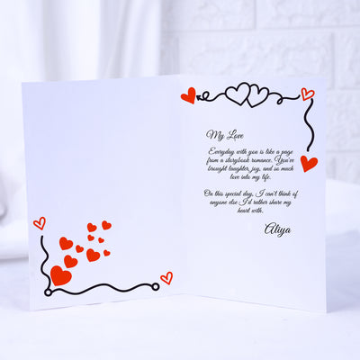 Romantic Pledge: Personalised Valentine's Day Greeting Card