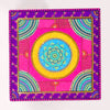 Hand Printed Wooden Decorative Chowki purple colour